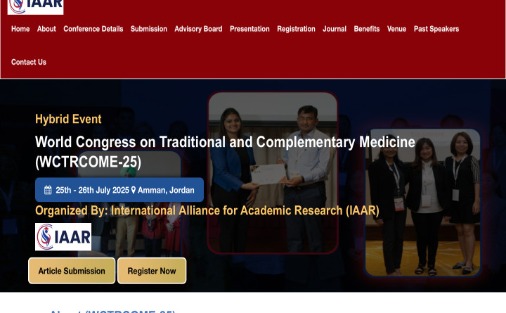 World Congress on Traditional and Complementary Medicine (WCTRCOME-25)