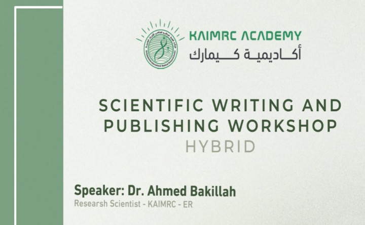SCIENTIFIC WRITING AND PUBLISHING WORKSHOP
