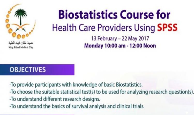 Biostatistics Course for Health Care Providers Using SPSS