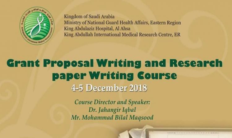 Grant Proposal Writing and Research paper writing course