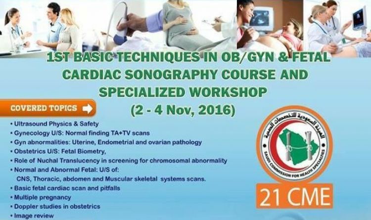 1st Basic Techniques in OB GYNE &amp; Fetal Cardiac Sonography Course and Specialized Workshop