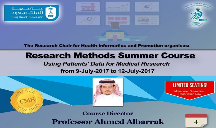 Research Methods Summer Course  Using Patients Data for Medical Research